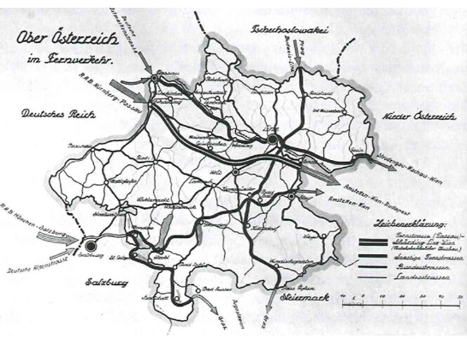 Entwurf eines Fernstraßennetzes für Oberösterreich