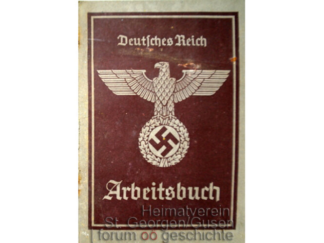 Arbeitsbuch, Vorderseite | © Heimatverein St. Georgen/Gusen