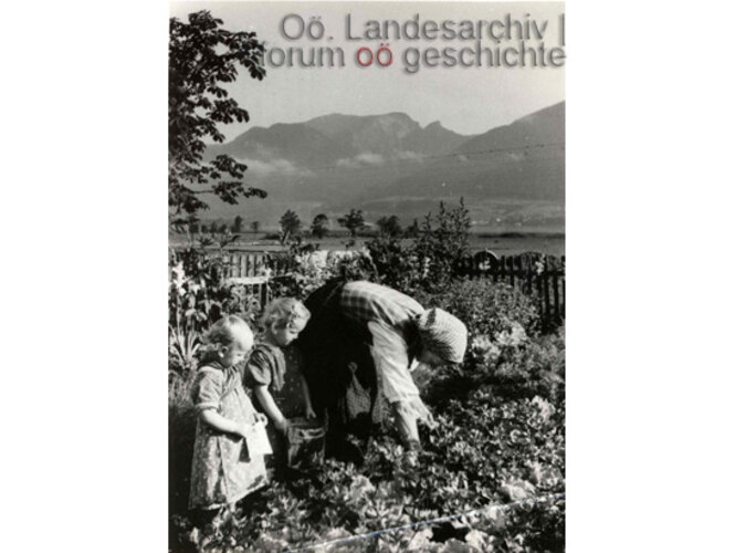 Bäuern bei der Gartenarbeit | © Oö. Landesarchiv