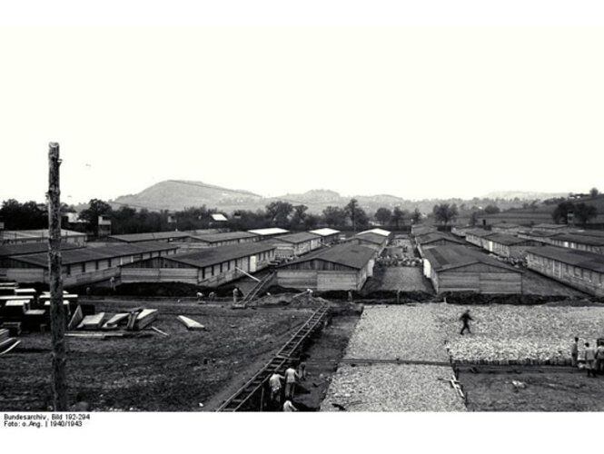 KZ Mauthausen, Aufbau des Lagers Gusen | © Bundesarchiv, Bild 192-294 / CC-BY-SA