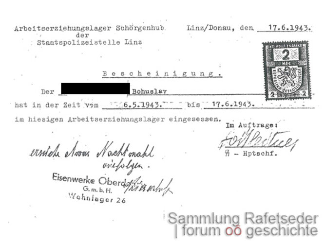 Inhaftierungsbescheinigung