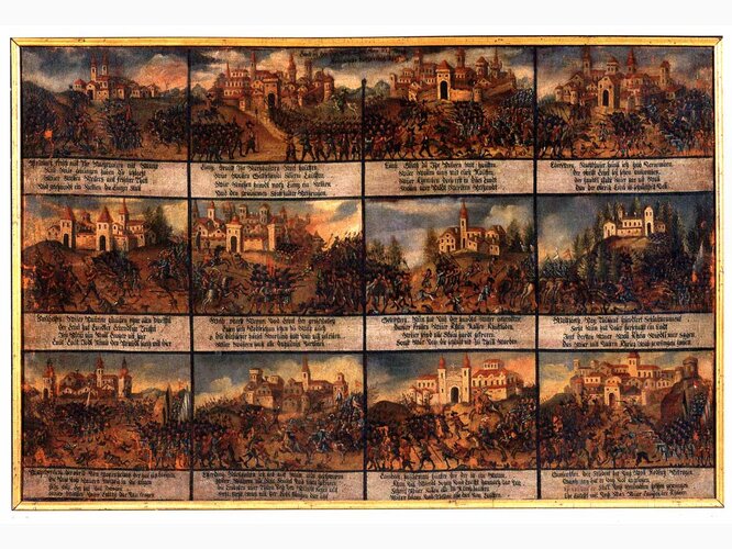 Szenen Bauernkrieg | © Benediktinerstift Kremsmünster, Kunstsammlungen - Foto: OÖ. Landesmuseen