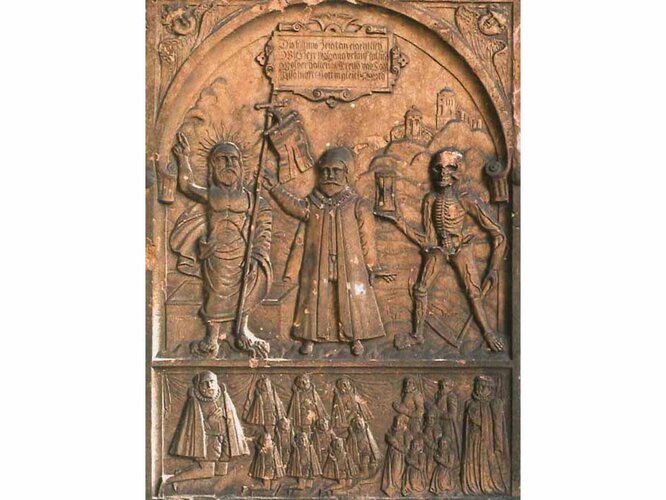 Epitaph Wolfgang Urkauf | © Evangelisches Museum OÖ. - Foto: Otto Saxinger