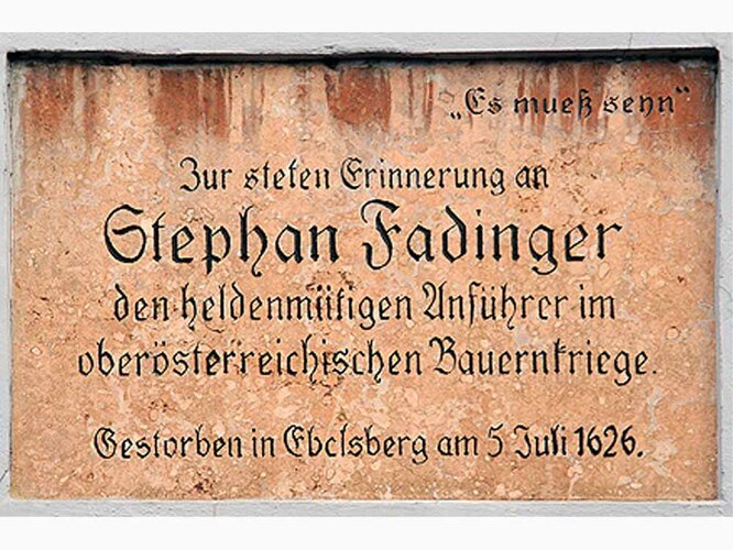 Gedenktafel Fadinger Ebelsberg | © Nordico. Museum der Stadt Linz