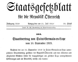 Staatsgesetzblatt für die Republik Österreich - 21. Juli 1920 | © gemeinfrei