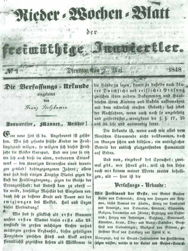 Einleitung zu "Die Verfassungs-Urkunde" | © Bearbeitung: Verbund Oö. Museen