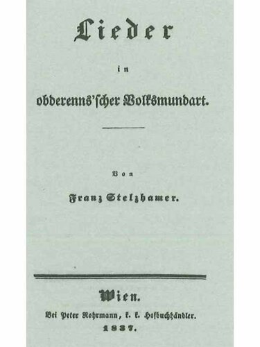 Lieder in obderenns'scher Volksmundart | © Bearbeitung: Verbund Oö. Museen
