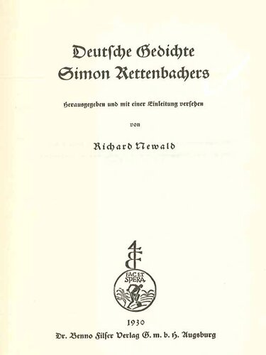 Rettenpacher Gedichte | © OÖ. Landesbibliothek