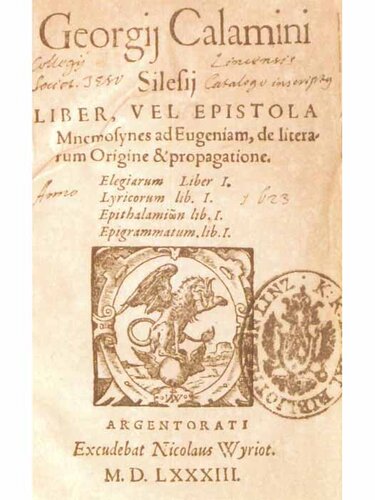 Calaminus Epigramm | © Oberösterreichische Landesbibliothek