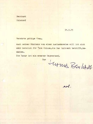 Brief an Fussenegger | © StifterHaus