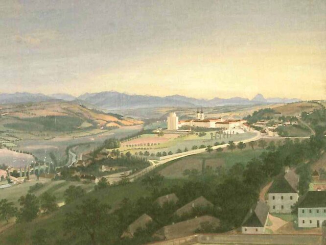Blick auf Kremsmünster | © OÖ. Landesmuseen / StifterHaus