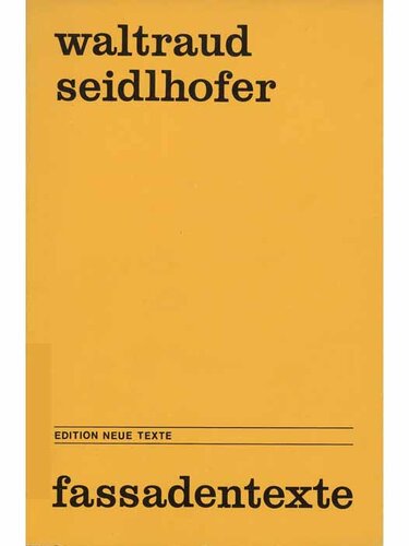 fassadentexte | © StifterHaus