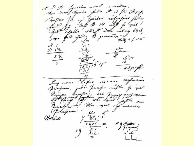 Rechenheft | © Österreichische Akademie der Wissenschaften, Kommission für Musikforschung, Brucknerarchiv und -bibliothek