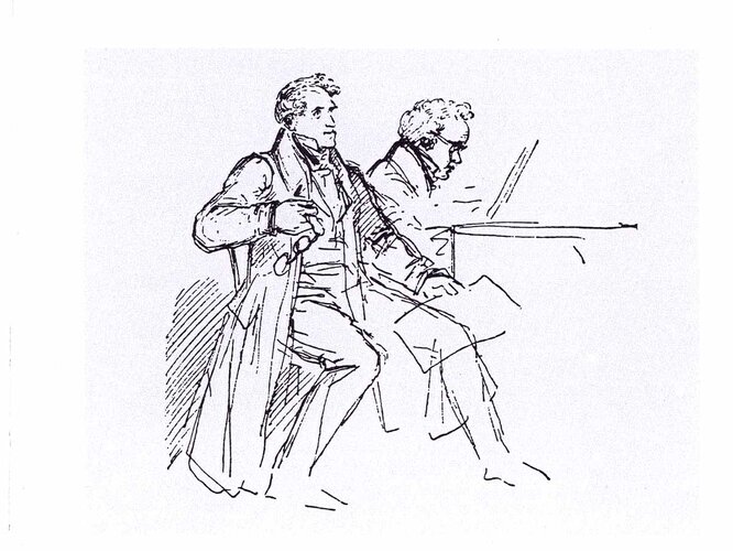 Schubert und Vogl | © Internationale Gustav Mahler Gesellschaft, Archiv