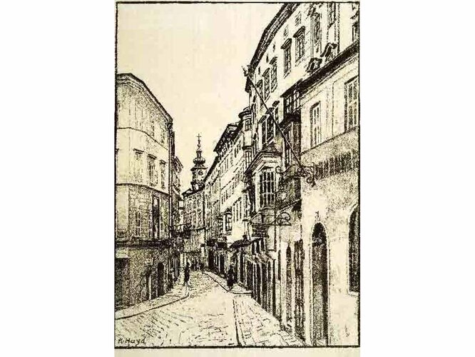 Linzer Hofgasse  | © OÖ. Landesmuseen, Grafische Sammlung