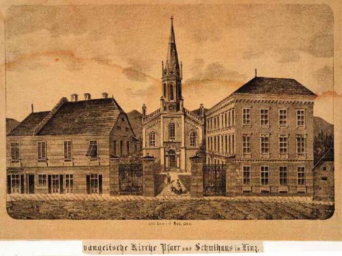 Martin-Luther-Kirche Linz | © OÖ. Landesmuseen, Grafische Sammlung