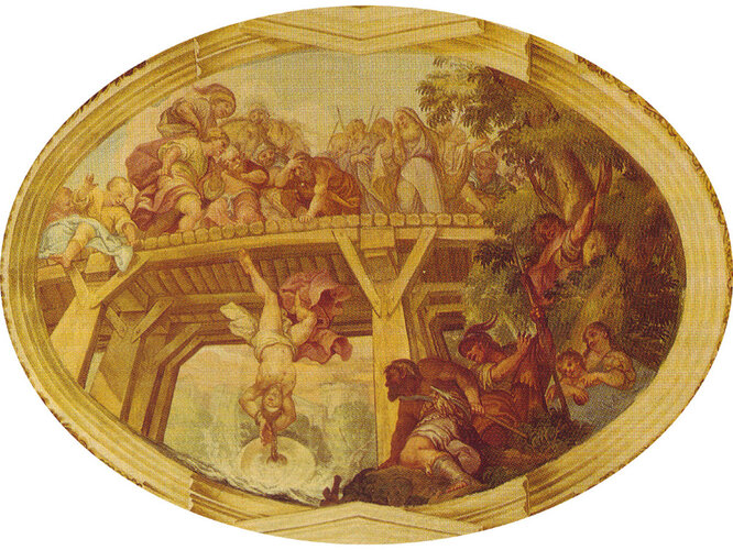 Brückensturz des hl. Florian | © Foto: Diözesanarchiv Linz