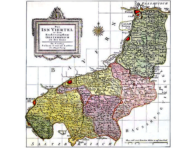 Karte des Innviertels