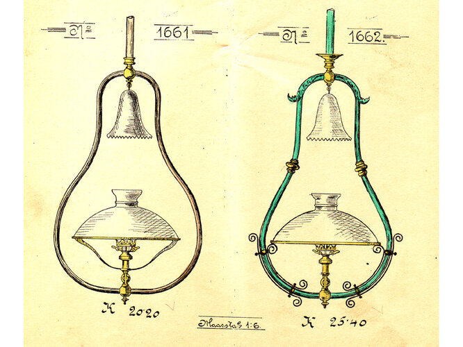 Skizze einer Gaslaterne | © Heimatkundearchiv Konsulent Lehner, Leonfelde