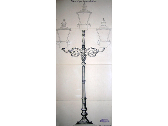 Entwurf eines Gascandelabers