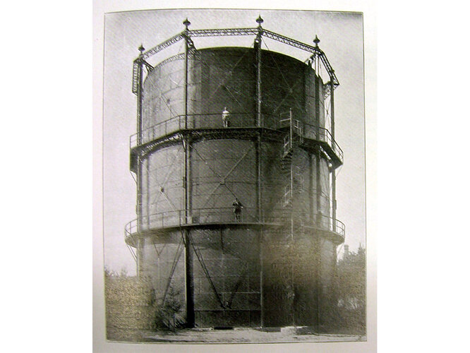 Reklame: Gasbehälter