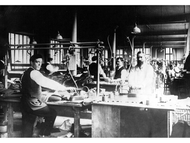 Gas in Bügeleibetrieben