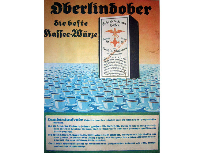 Werbeplakat "Oberlindober" Feigenkaffee