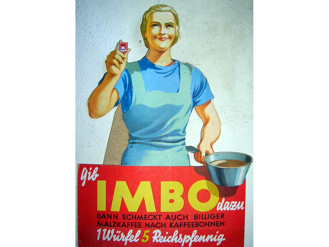 Werbeplakat Imbo Kaffeezusatz