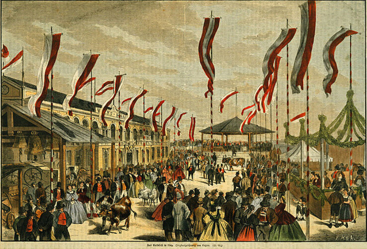 Volksfest in Linz | © Oö. Landesmuseen, Graphische Sammlung