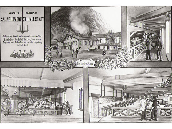 Ansichten des Hallstätter Salzsudwerkes | © Museum Hallstatt