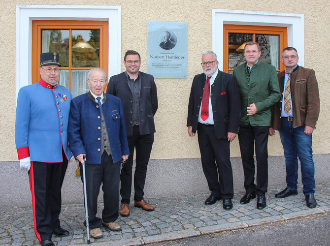 Gedenktafel für Norbert Hanrieder in Kollerschlag | © Gemeinde Kollerschlag