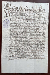 Schriftstück aus dem Marktarchiv Rohrbach