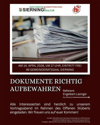 Einladung zum Vortrag: Dokumente richtig aufbewahren