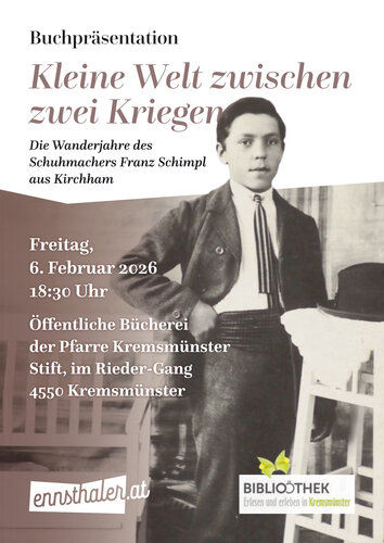 Einladungsplakat: Buchpräsentation: Kleine Welt zwischen zwei Kriegen
