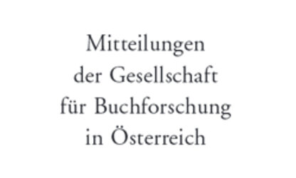 Mitteilungen Buchforschung