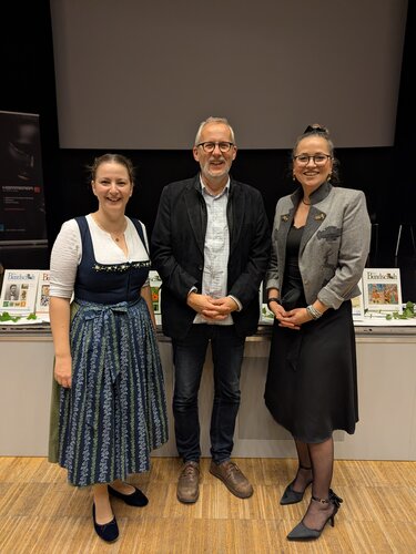Julia Hütter, Siegfried Kristöfl und Nicole Mahr | © ARGE Regional- und Heimatforschung OÖ