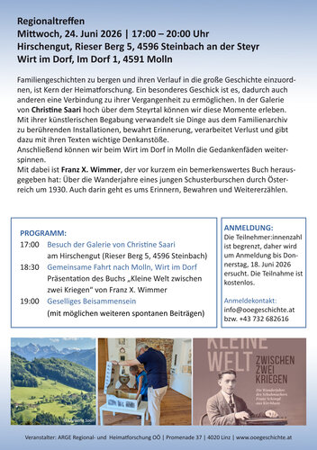 Einladung Regionaltreffen "Familiengeschichte(n)"